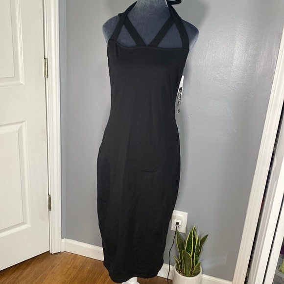 New York & Company Classy Black Bodycon Midi Dress NWT - Picture 2 of 9